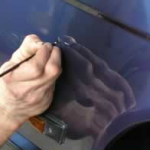 Repair of stone chips in car paint