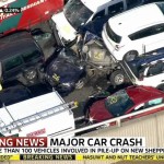 ‘Truly miraculous’ nobody was killed in 100-car crash, police say (PHOTOS)