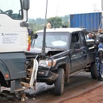 Museveni Car Convoy In Road Accident