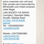 LSK to defend motorists over ‘illegal’ tint order
