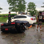 Ever seen a Lamborghini get sliced in half by a tree? [PHOTOS]
