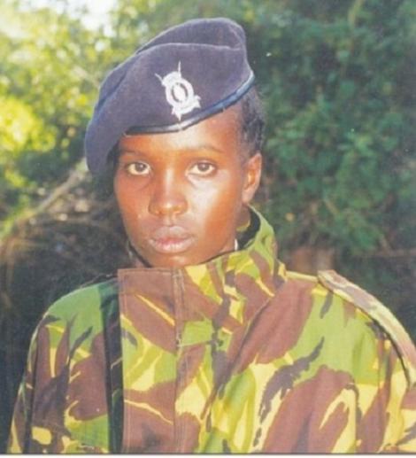 Fatuma Hadi during her initial training at National Police Service at Kiganjo