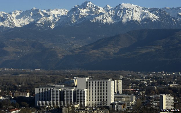 Grenoble's University Hospital Centre seen in January 2014