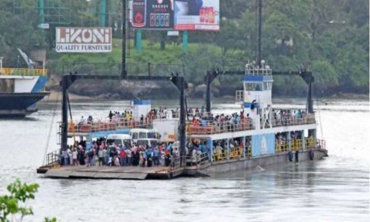 File image of MV Harambee at the Likoni channel